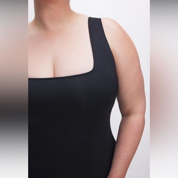 Good American Scuba Modern Tank Maxi Dress Navy Blue Sleeveless Sz 5-2X - Picture 4 of 14